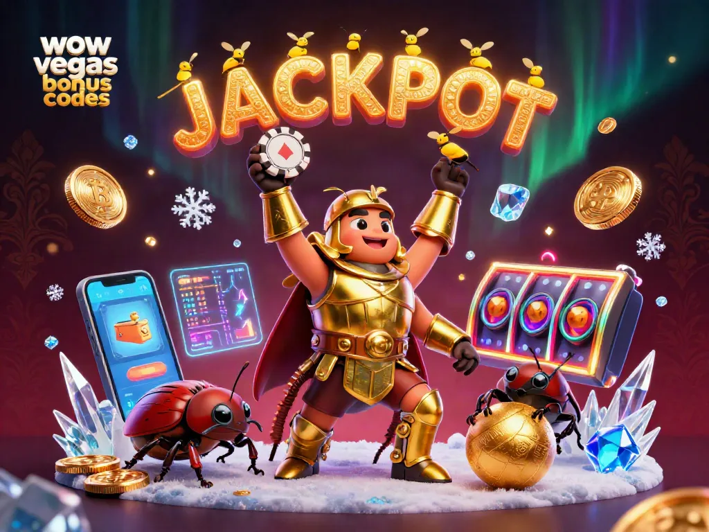 Join the fun with WOW Vegas bonus codes for huge wins and free coins amidst a vibrant casino backdrop.