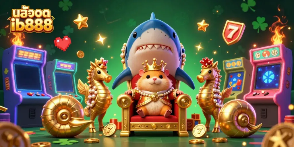 ภาพการ์ตูน 3D ที่แสดงถึงการผจญภัยในสล็อต ib888 กับเหล่าราชาและพยานที่ท้าทาย