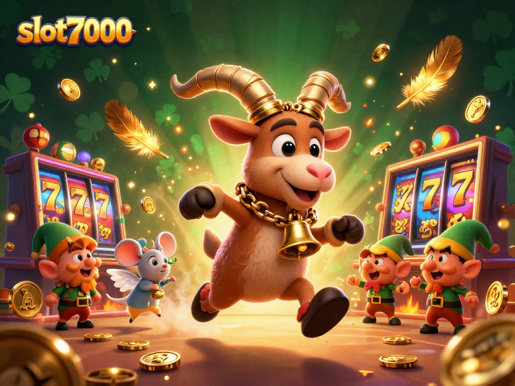 Join the excitement at slot7000 as players enjoy vibrant slot games amidst festive chaos and fortune.