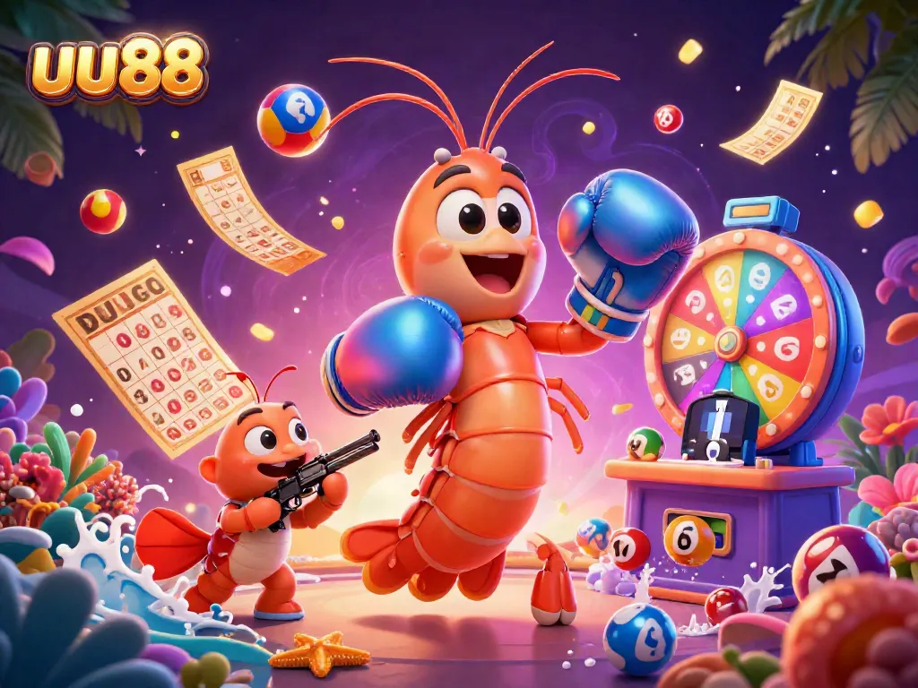 Experience thrilling gaming moments with uu88 and colorful lottery action in this vibrant scene.