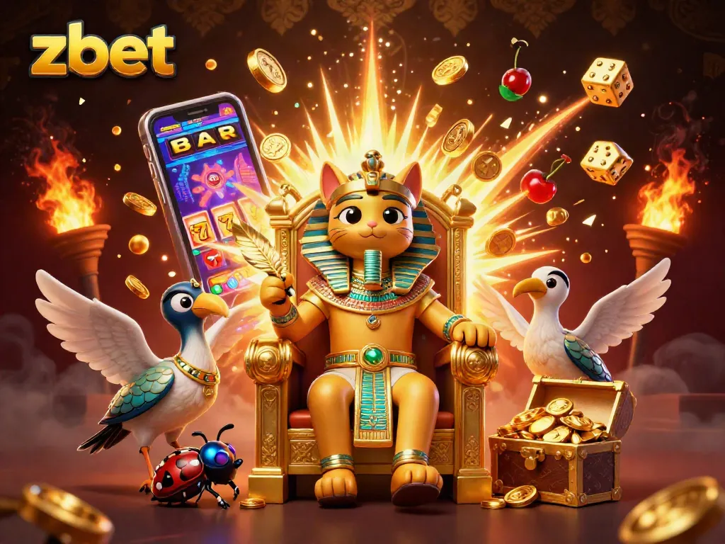 Experience zbet’s thrilling slots with a dazzling 3D pharaoh cat and explosive jackpots.
