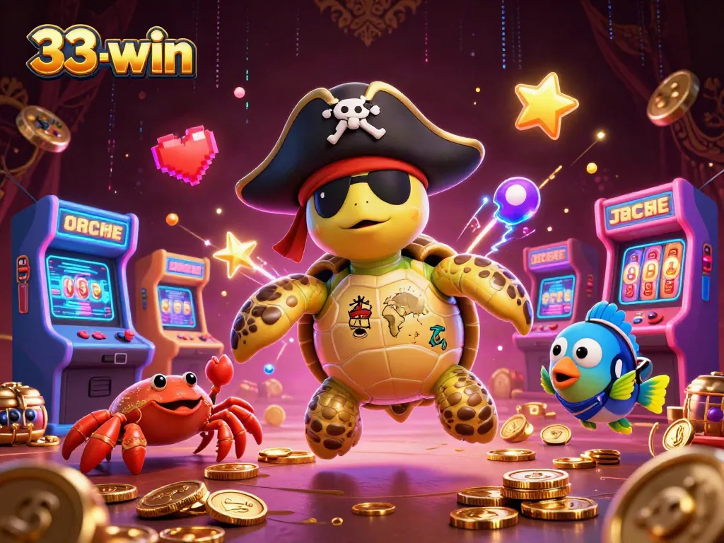 Experience the vibrant world of 33-win with engaging casino characters and dynamic gaming elements.