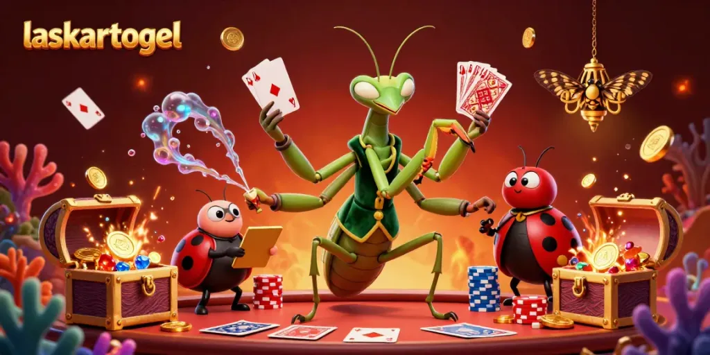 Engage with exclusive gambling experiences at laskartogel with this vibrant casino illustration.