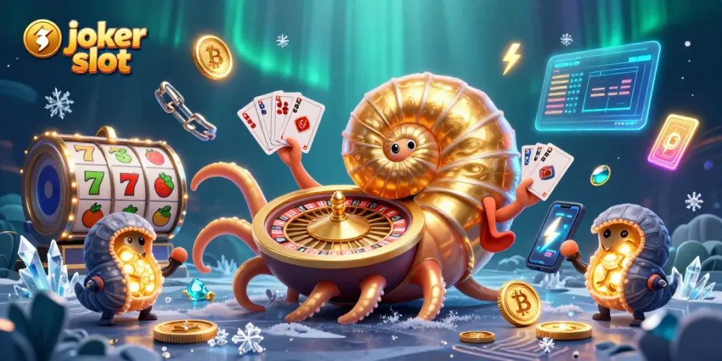 เล่นเกม joker slot ในโลกแห่งความสนุก พร้อมสัญลักษณ์ที่โดดเด่นในฉากคาสิโน