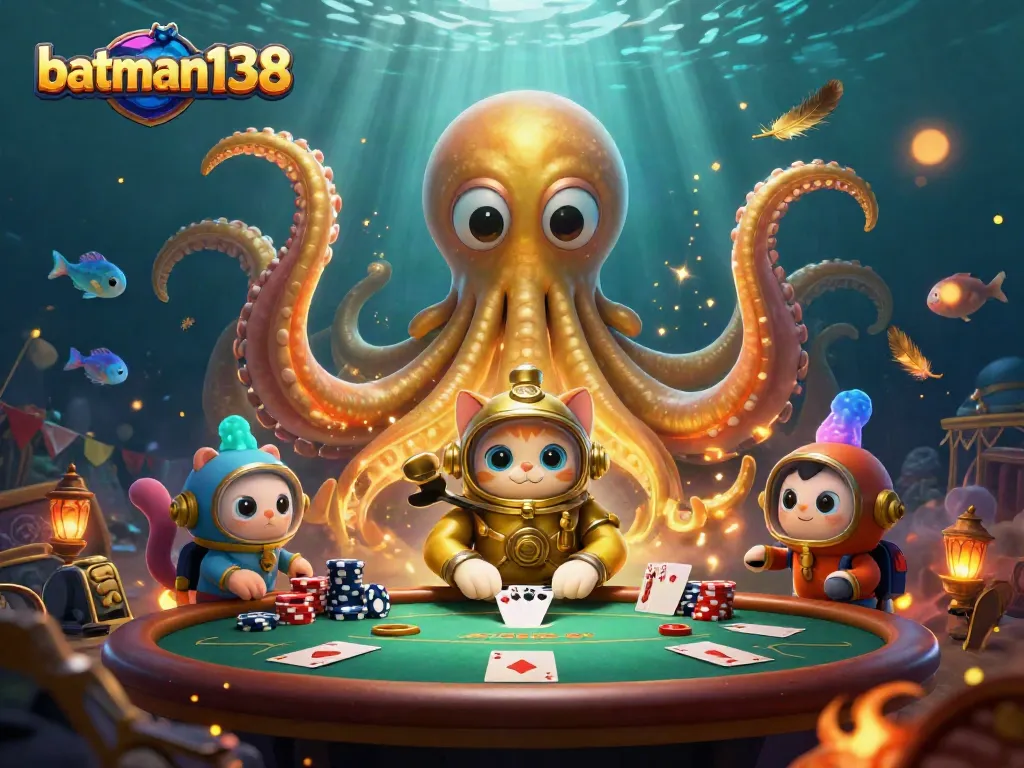 Join the excitement at batman138 with a vibrant poker scene showcasing thrilling gameplay and character interactions.