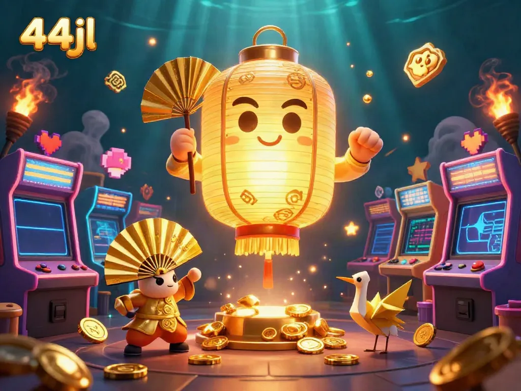 Experience the excitement of 44jl online gaming, showcasing vibrant casino elements and characters.