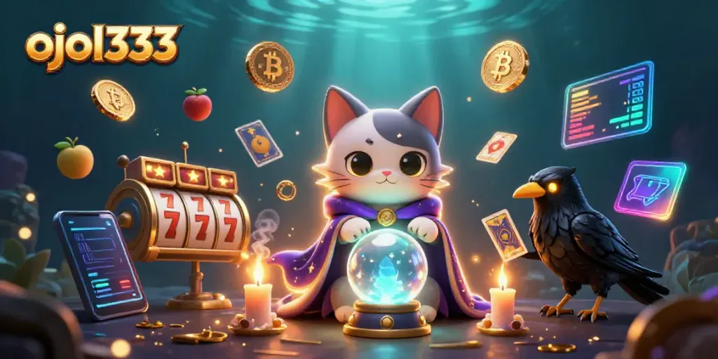 Experience gaming excitement with ojol333 in a vibrant, mystical casino world.