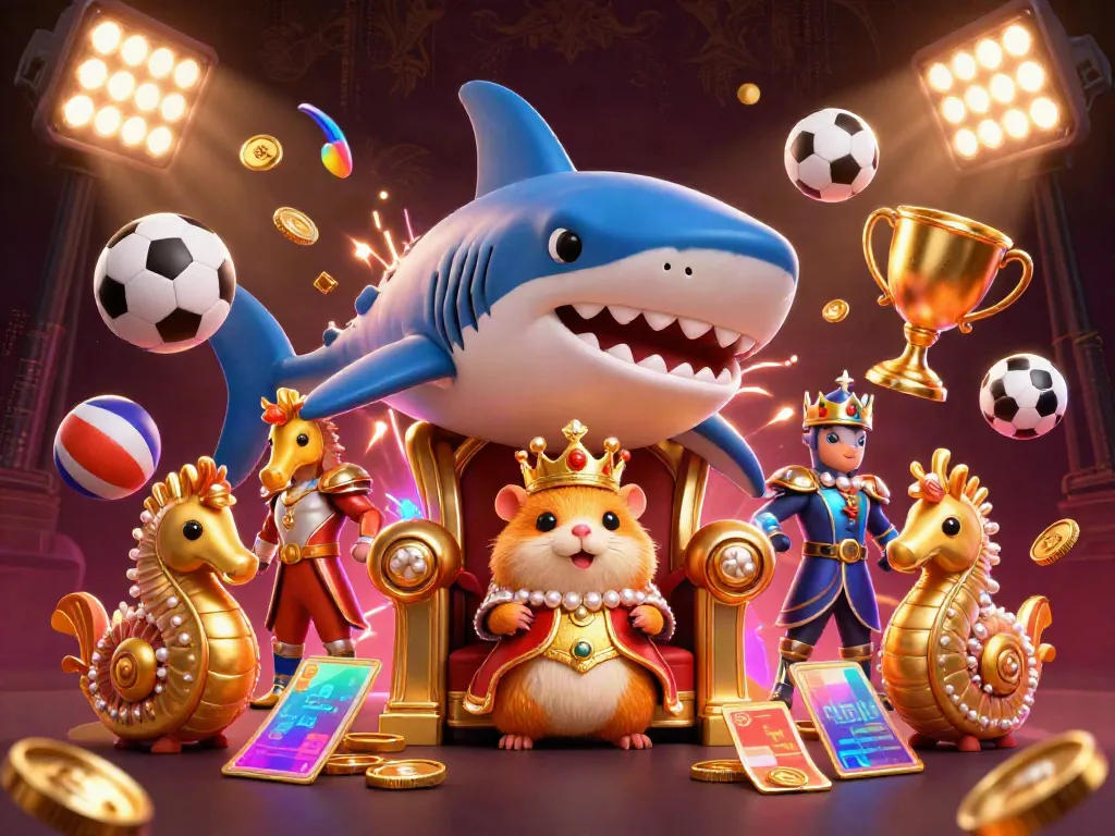 Join the excitement at TV88 with cartoon characters in a dynamic 3D casino-themed scene.