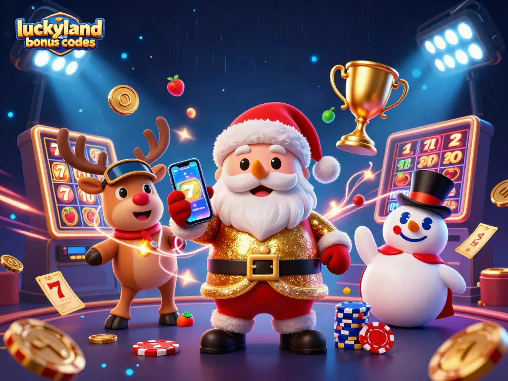 Claim amazing bonuses with luckyland slots bonus codes as festive characters celebrate victories!