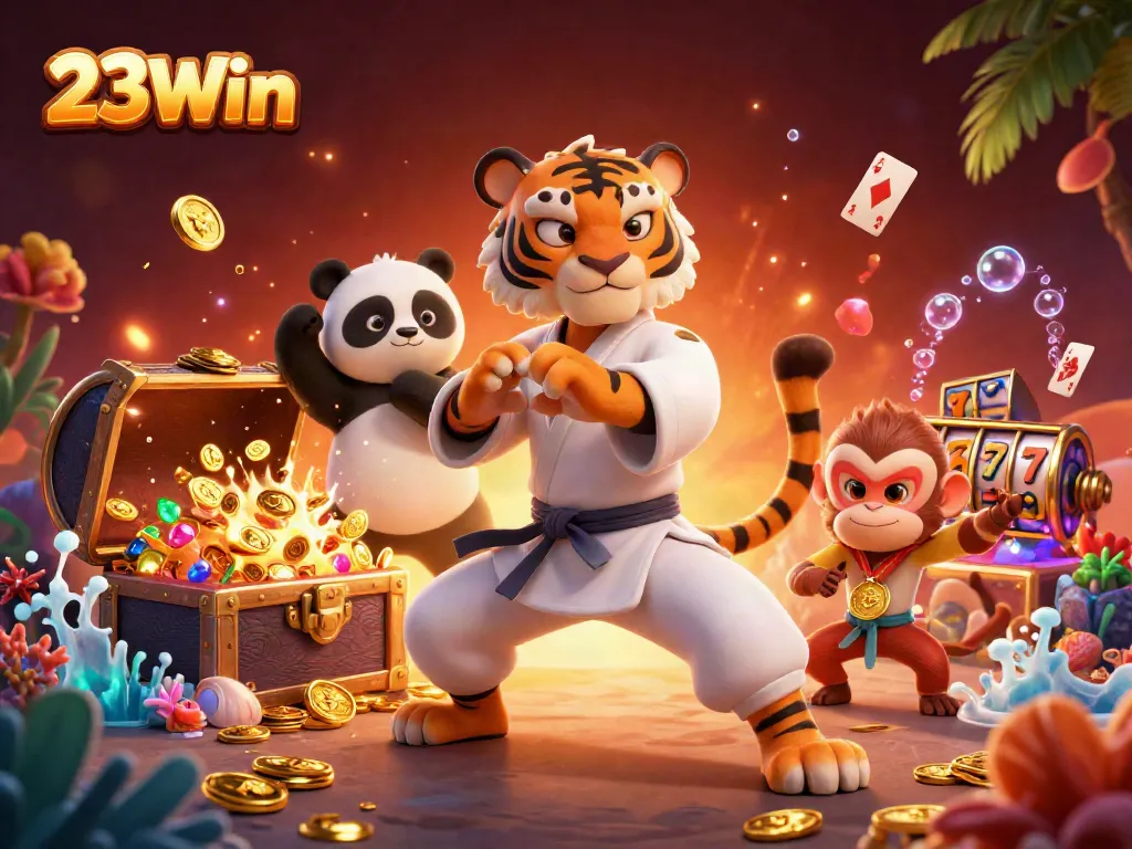 Engage with exciting 23Win casino adventures featuring dynamic gaming elements and vibrant characters.