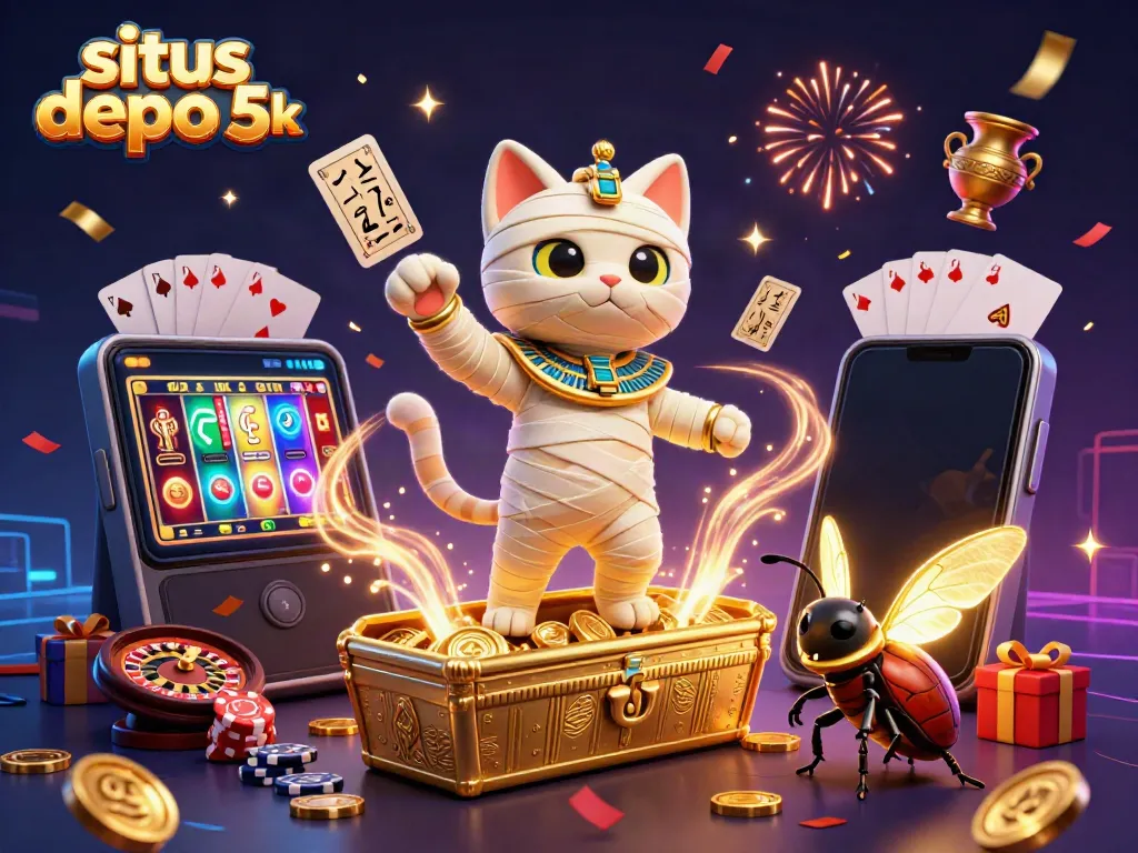 Experience the thrill of winning at situs depo 5k, where the Egyptian mummy cat and allies bring excitement!