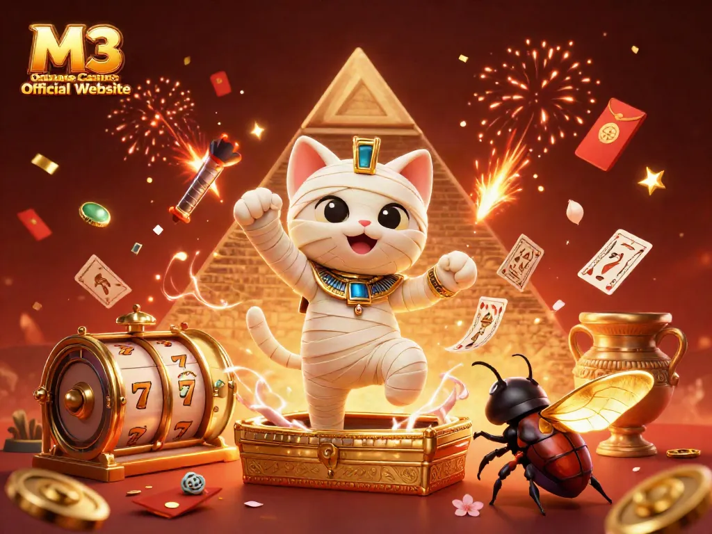 Experience the excitement of M3 Online Casino Official Website with dynamic gaming elements in a vibrant casino setting.