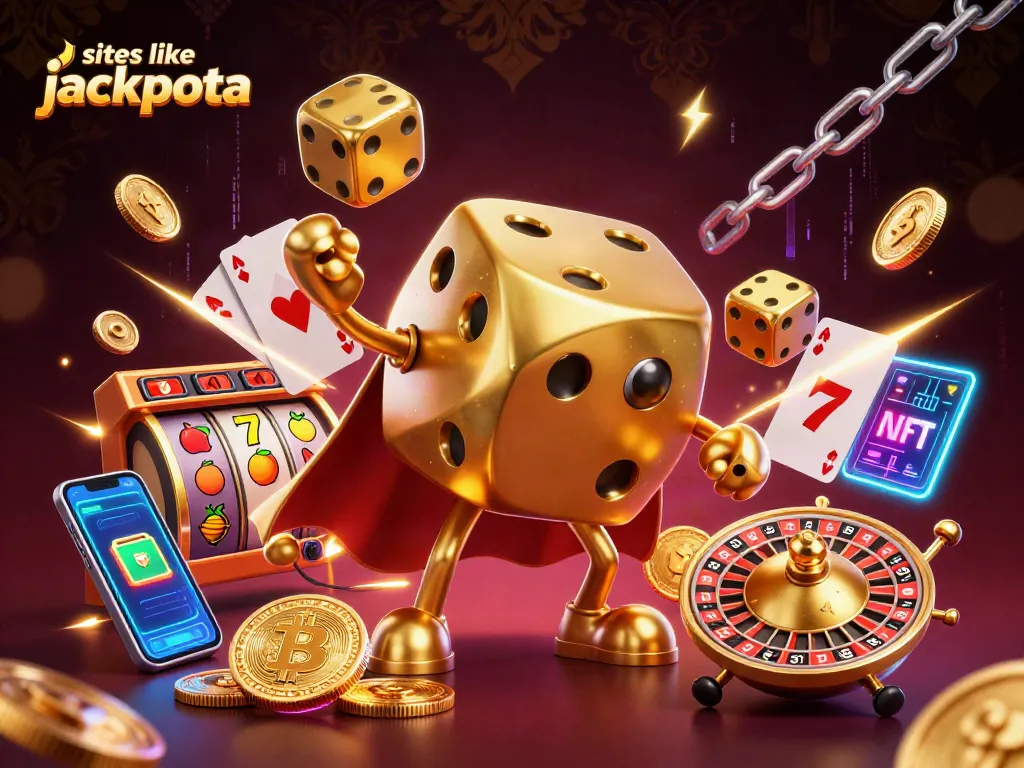 Play and win with sites like jackpota featuring golden dice golem and dynamic slot elements.