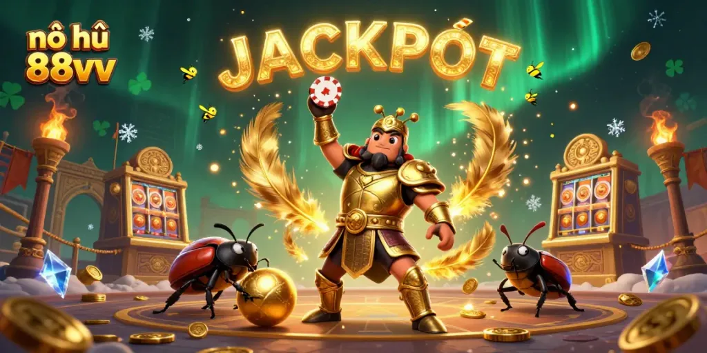 Engaging scene featuring nổ hũ 88vv with characters celebrating a jackpot, enhancing excitement for players.
