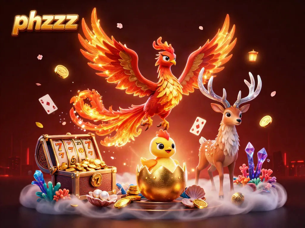 Experience thrilling gameplay with phzzz as the phoenix and stag create an exciting casino atmosphere.